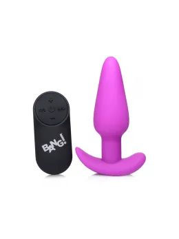 BANG Silicone Remote-Controlled Vibrating Plug, 21 Modes, Waterproof