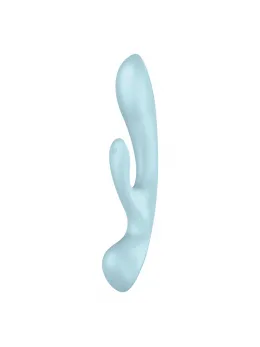 Satisfyer Triple Oh Rabbit-Style Vibrator & Massage Wand, Silicone, Pink