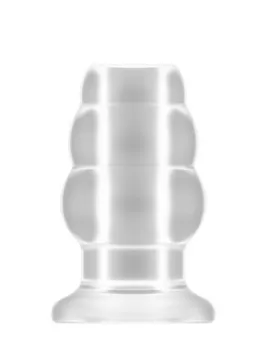 Shots No.50 Hollow Tunnel Anal Plug Medium 102mm Black Silicone