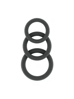 EasyToys Silicone Performance Ring Set 3 Sizes Black & Grey 8714273608468