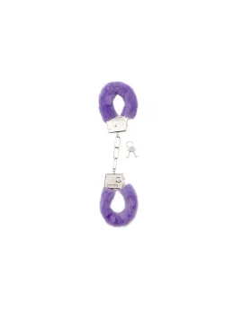 Ouch! Plush Metal Handcuffs Black - Secure Anatomic Model with Keys