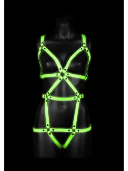 Ouch! Full Body Harness Glow-in-the-Dark Adjustable S/M