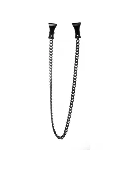 Ouch! Stainless Steel Pinch Nipple Clamps with Chain, Adjustable, Silver