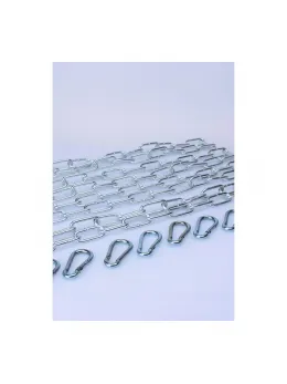 Luxe Chain Set 4x120cm with 8 Carabiners Chrome Steel Heavy-Duty Kit