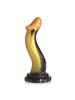 XR Brands Golden Snake Silicone Intimate Toy Gold-Black Large