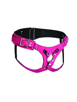 Bodice Deluxe Leather Harness Purple - Adjustable Corset System
