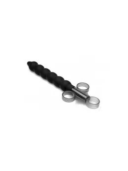 CleanStream XL Silicone Lubricant Applicator with Beaded Shaft, Black