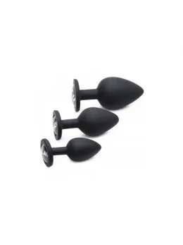 XR Brands Dirty Words Silicone Plug Set - 3 Sizes, Tapered Shape
