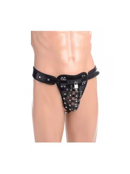 STRICT Safety Net Adjustable Male Chastity Belt Black Synthetic Leather