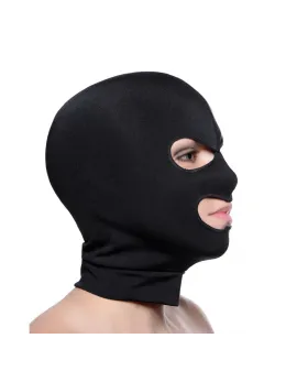 XR Brands Spandex Face Mask with Eye and Mouth Openings - Black Universal Fit