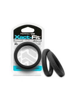 Perfect Fit Xact-Fit #23 Comfort Ring 2-Pack, Ultra-Soft Silicone, Black