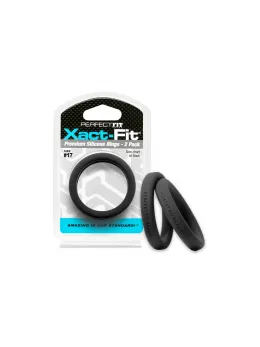 Perfect Fit Xact-Fit Ring Set 2-Pack Size #17 Precision Silicone