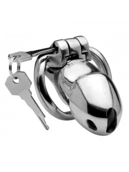 Rikers 24-7 Stainless Steel Secure Locking Chastity Cage - Compact Design