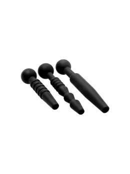 Dark Rods Silicone Urethral Dilator Set 3-Piece - Flexible & Hollow Design