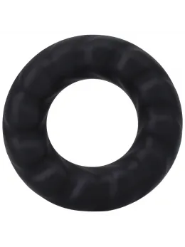 Rock Solid Fat Tire широк силиконов пръстен за пенис с релеф, черен