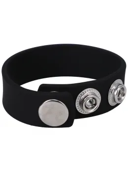 Perfect Fit Silicone 3 Snap Adjustable Ring - Black, Universal Size