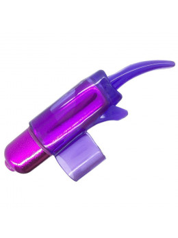 PowerBullet Tingling Tongue Purple - Compact Finger Massager, Waterproof